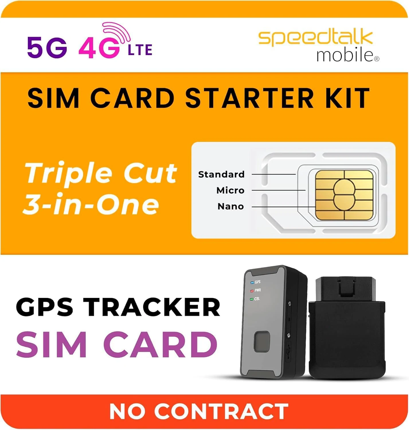 SpeedTalk Mobile GPS Tracker SIM Card Starter Kit