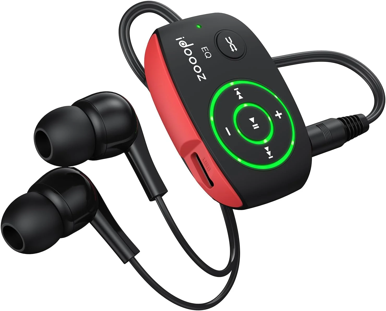idoOOZ X2 8GB mini mp3 player with LED light (clip-on)