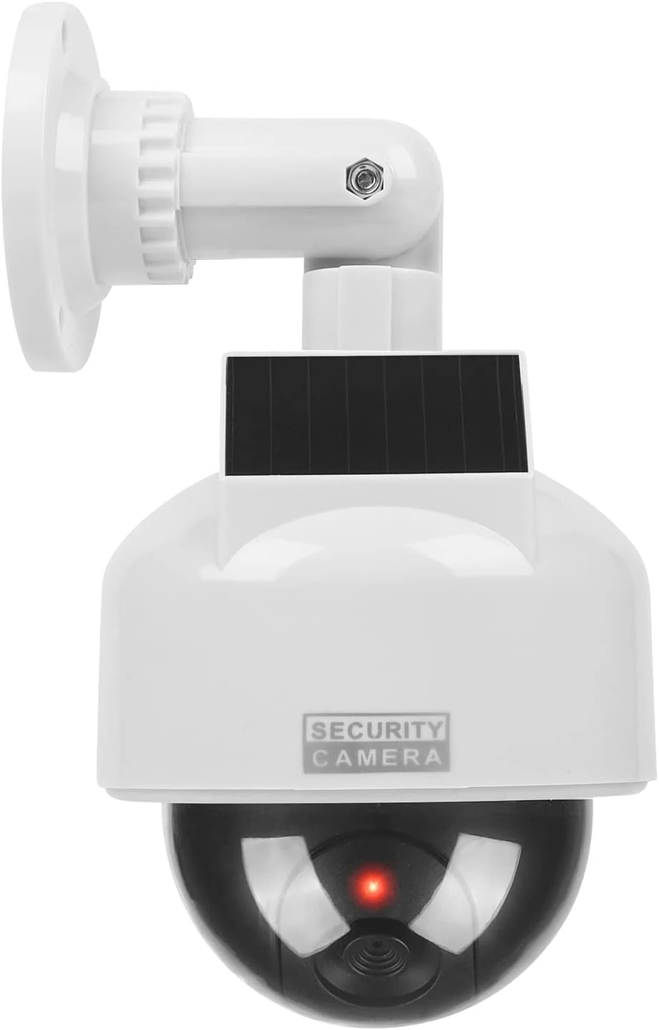 YSUCAU Solar Powered Dummy Fake CCTV Security Dome Camera with Flashing Red LED Light
