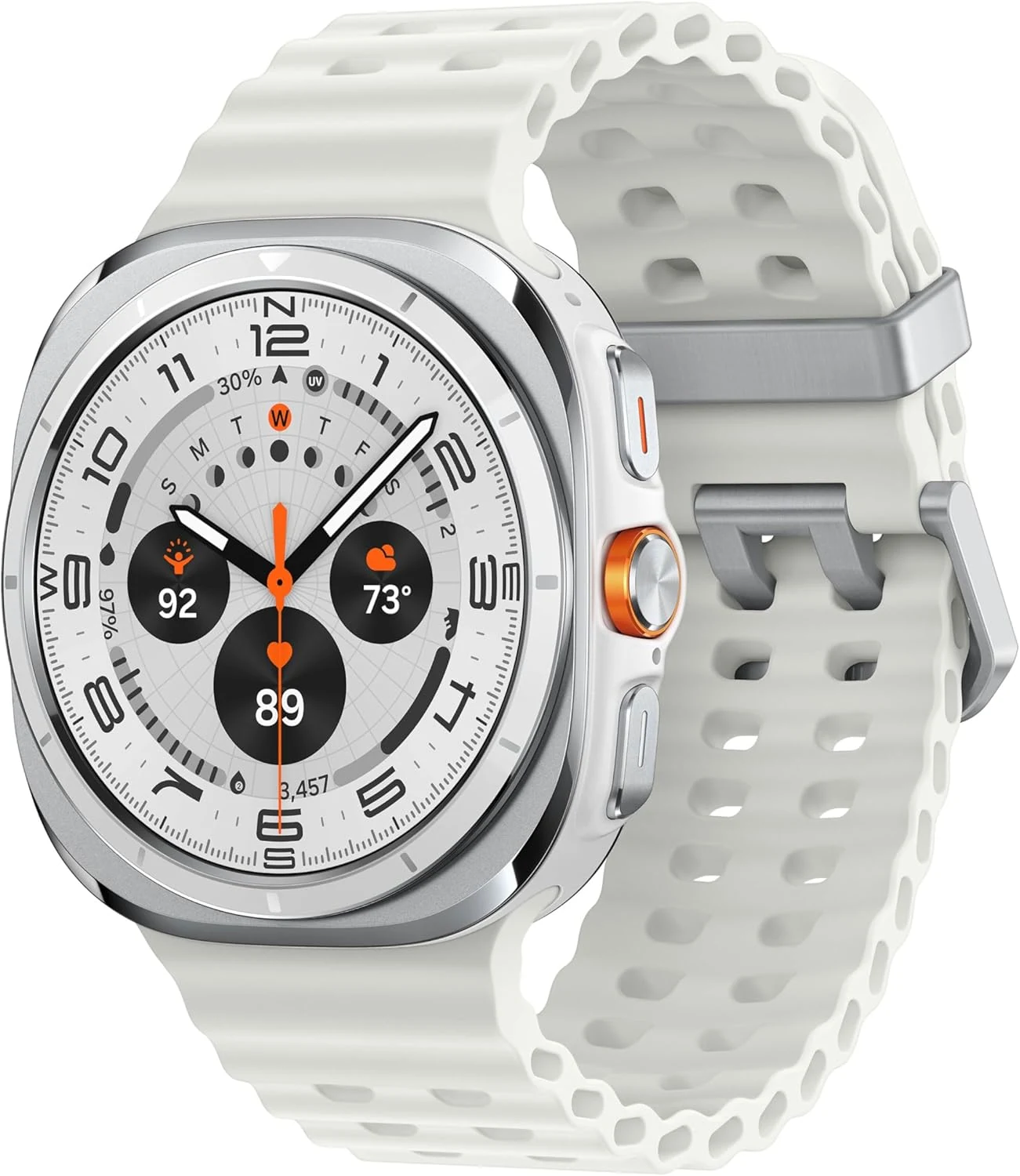 Samsung Galaxy Watch Ultra (2025) 47mm LTE Smartwatch, Titanium Casing, Advanced Sleep Coaching, Running Coach, Energy Score, Heart Rate Tracking, GPS, Titanium White (US Version)