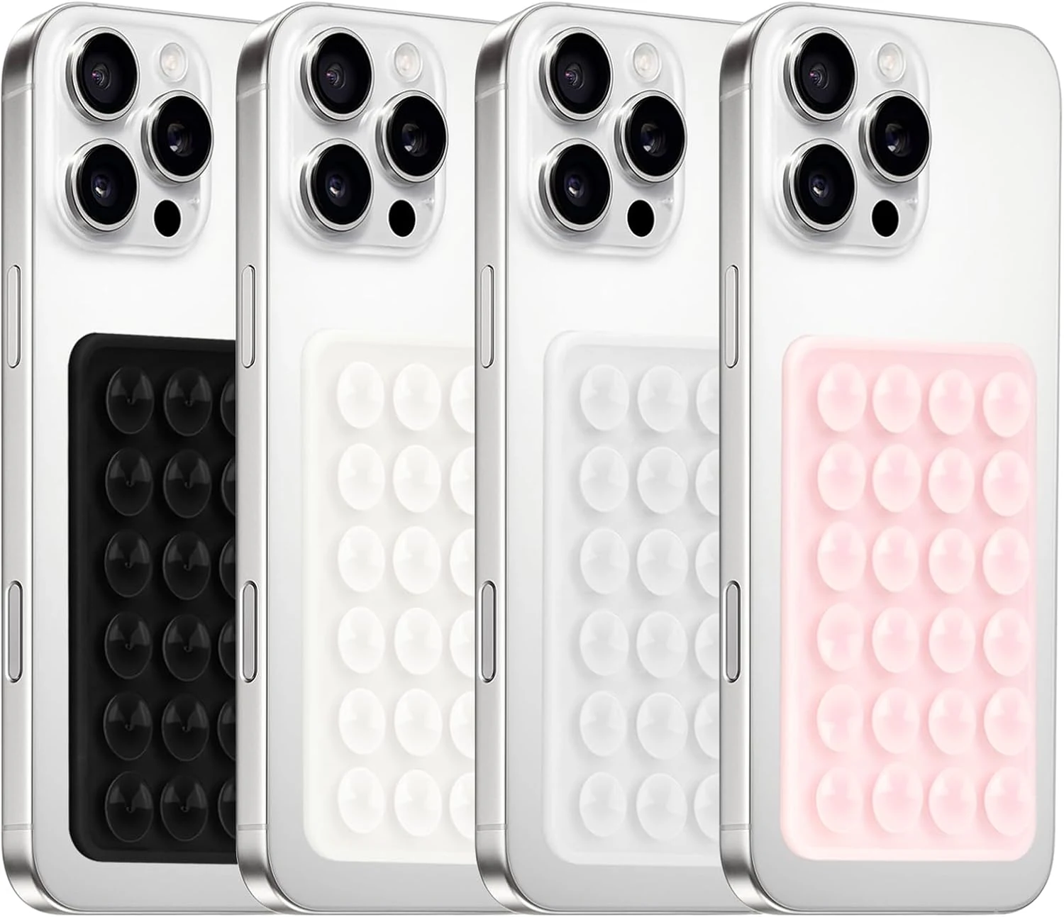 Yojaro 4Pack Silicone Suction Phone Case Mount, Silicon Adhesive Smartphones Stand Sticky