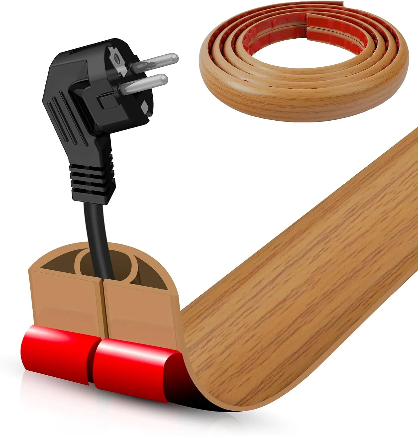 Floor Cord Cover Self Adhesive Cord Hider,10FT Cable Management, Extension review