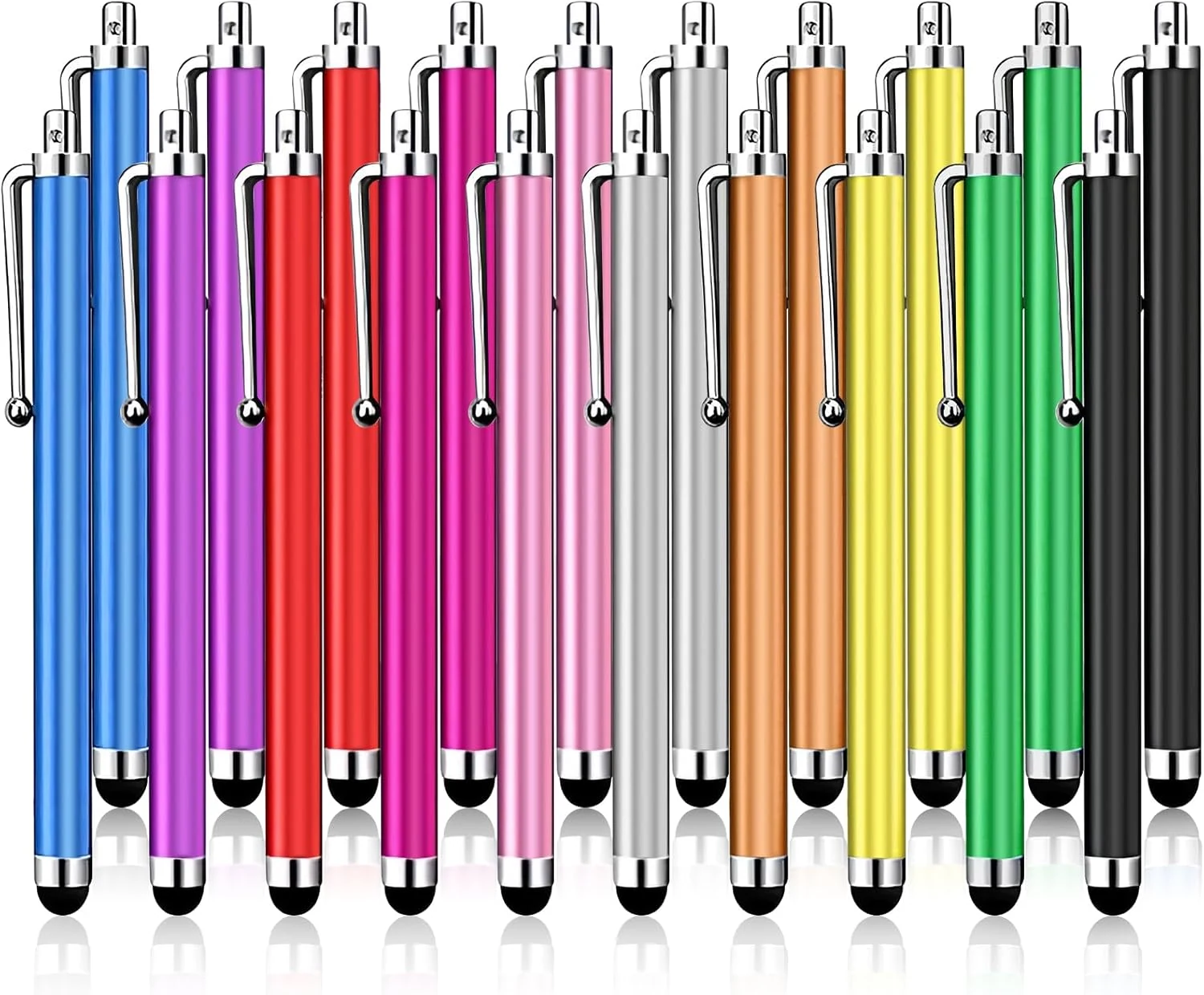 20 Pack Stylus Pen,Stylus Pen for Touchscreen High Precision and Sensitivity for Everyday Writing/Drawing,Universal Stylus Compatible with Touch Screens,10 Colors