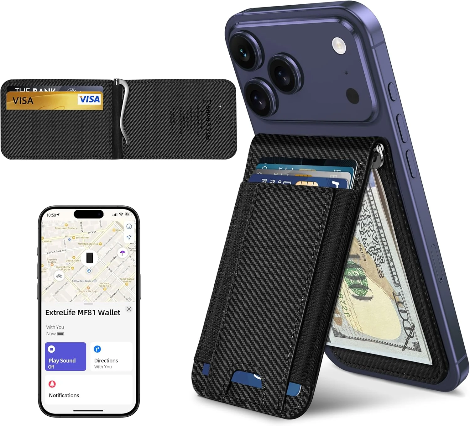 ExtreLife MagSafe Wallet with Money Clip, Work with Apple Find review