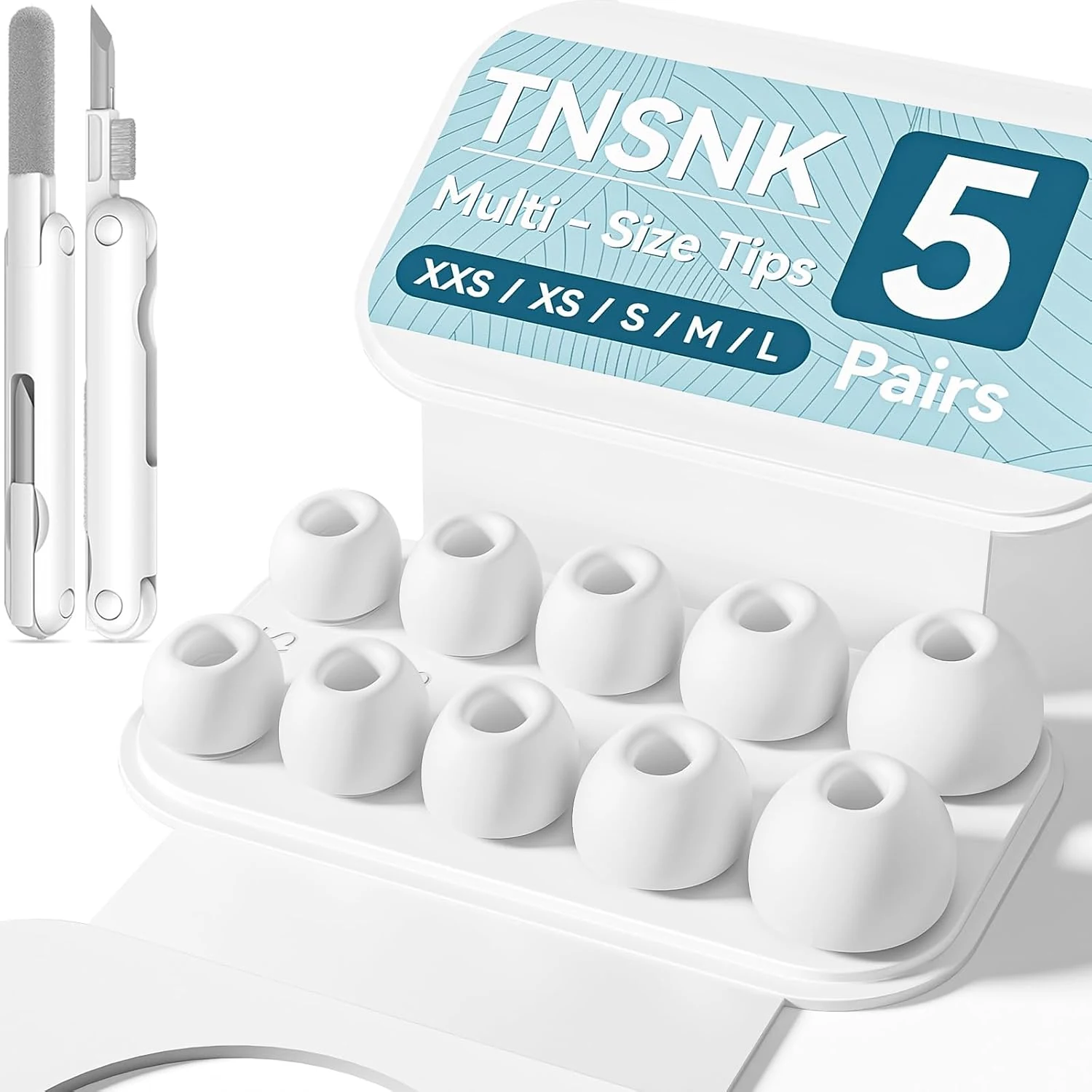 TNSNK[5 Pairs] Replacement Ear Tips for Airpods Pro 3 (2025)