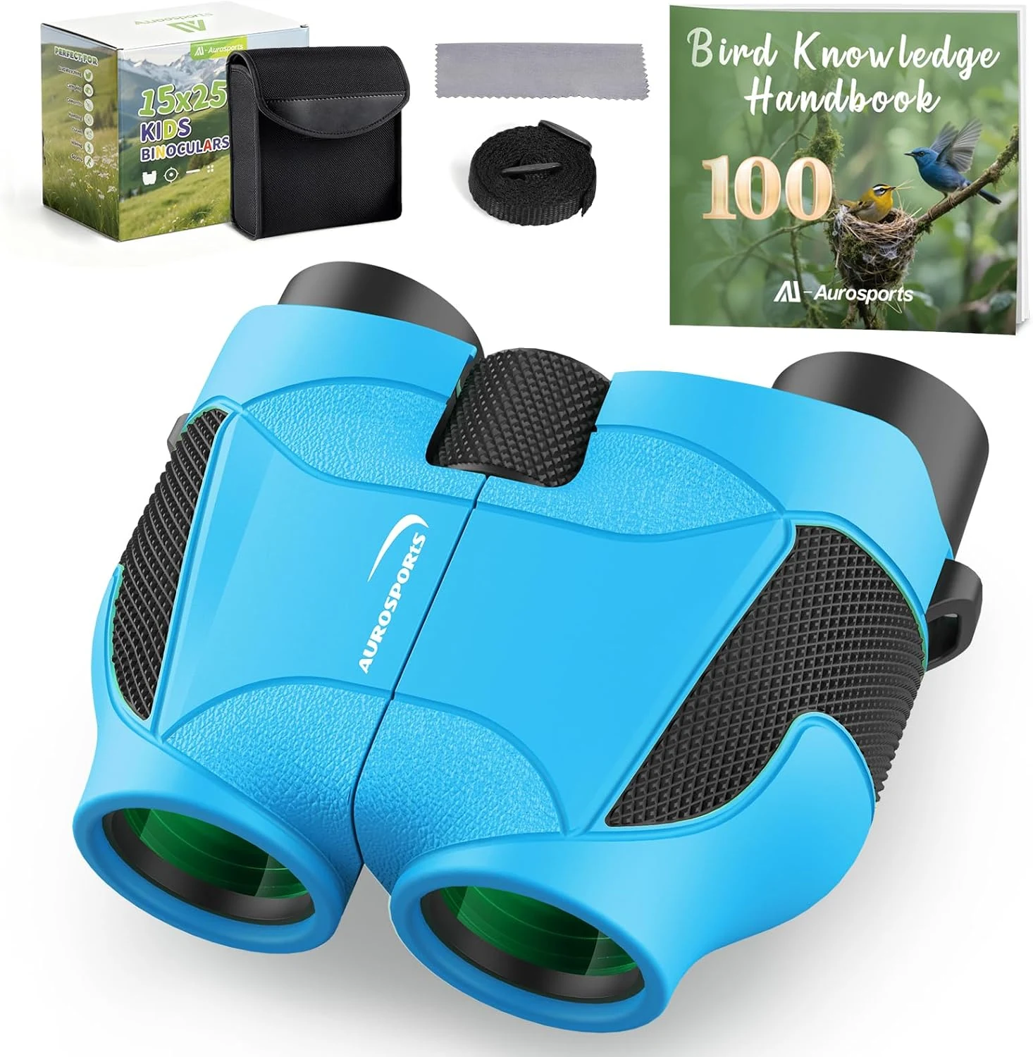 Aurosports 15x25 Compact Binoculars for Kids