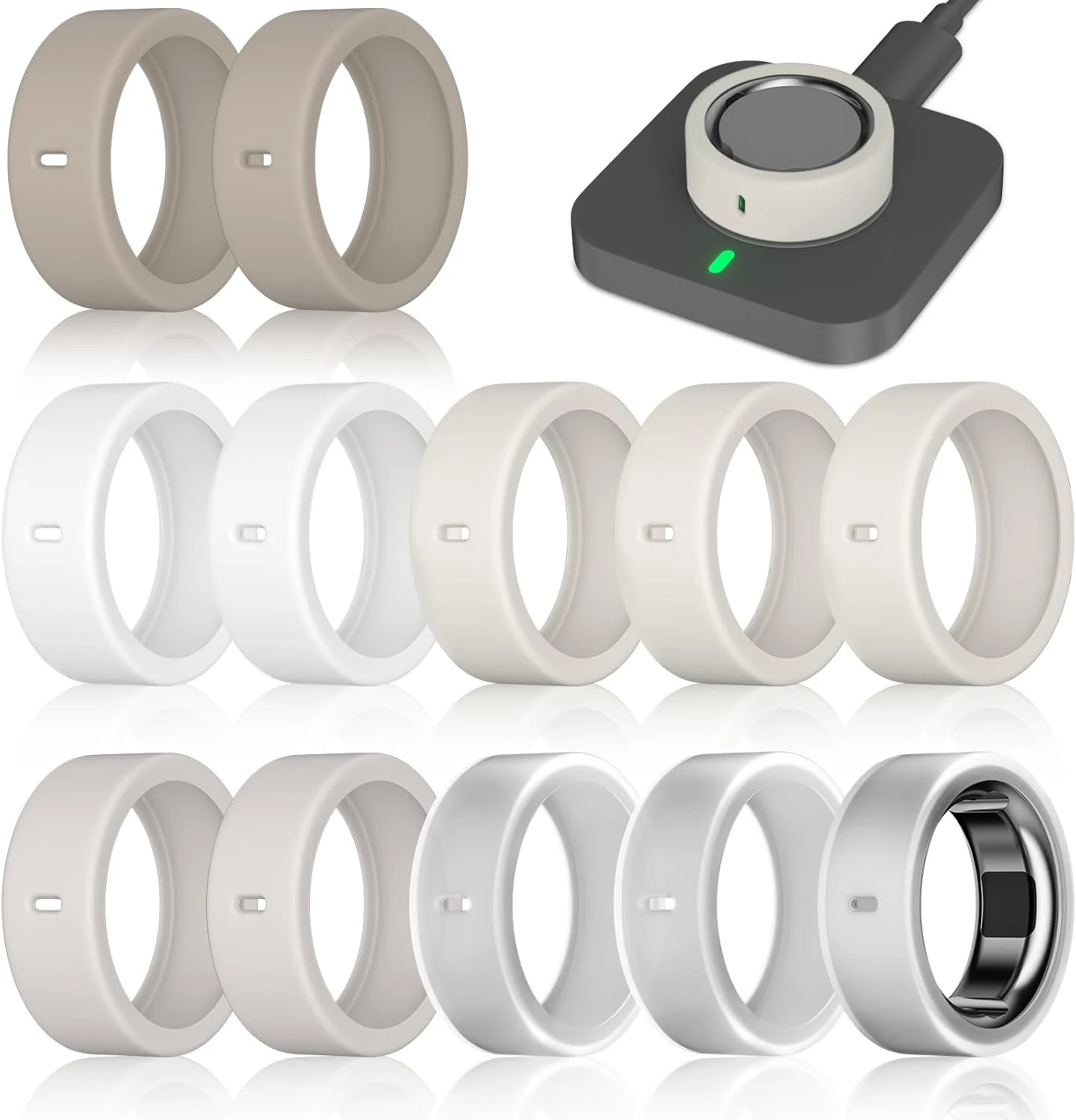 12 Pack Ring Cover Compatible with Oura Ring Gen 4/4 Ceramic, Oura Ring Gen 3 Horizon/Heritage