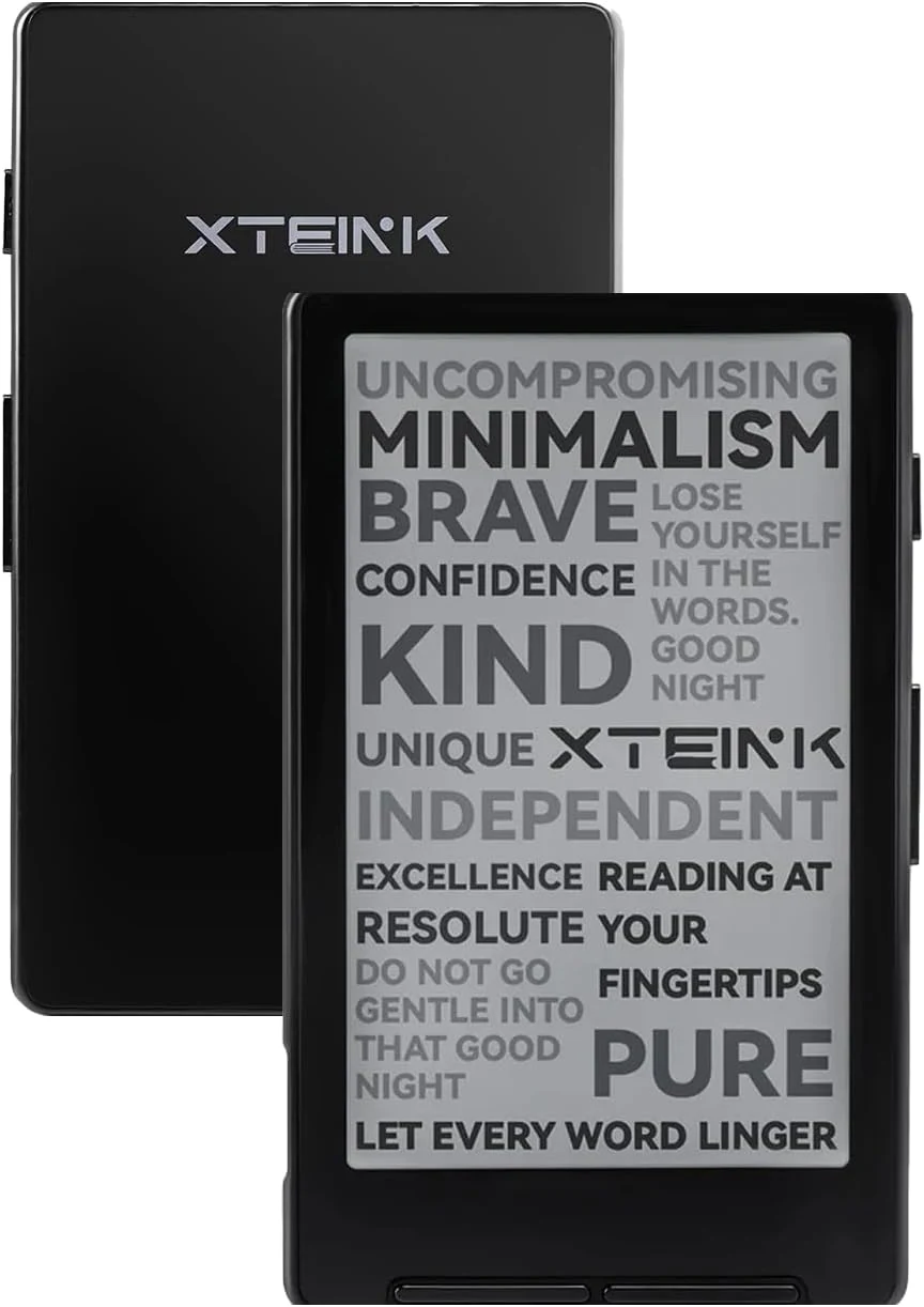 XTEINK X4 E-Book Reader (Developer Edition), 4.3" Pocket E-Ink eReader, Physical Page-Turn Buttons, Ultra-Thin 0.23" & 2.72 oz, Magnetic-Ready Design, Distraction-Free Reading, 16GB, Space Black