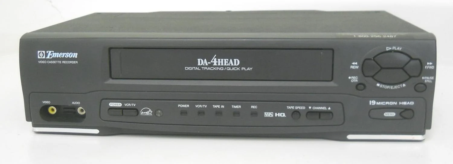Emerson EWV401A Video Cassette Recorder Player (DA-4 Head, Digital Tracking, Quick Play)
