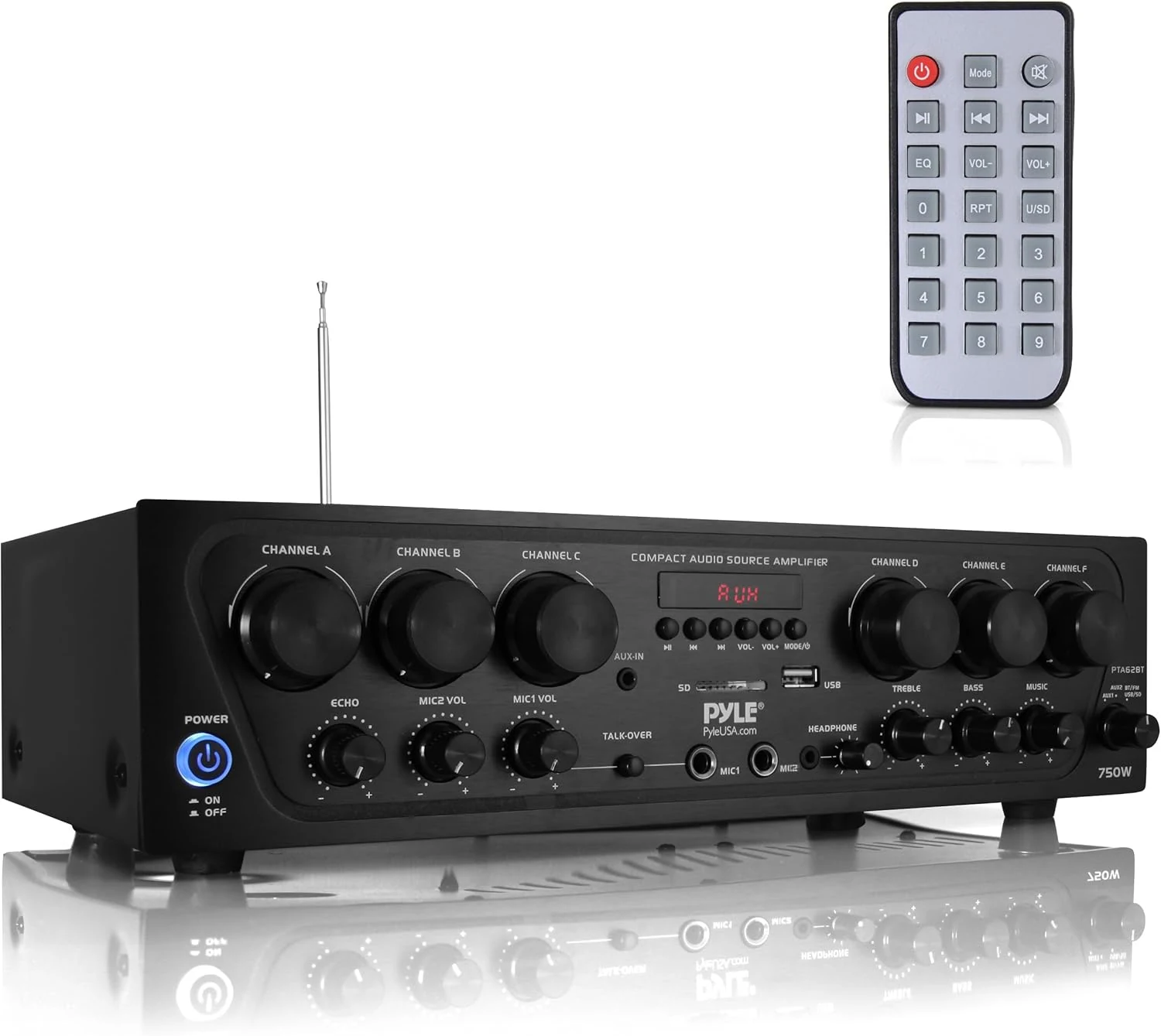 Pyle Wireless Bluetooth Karaoke Amplifier (PTA62BT)