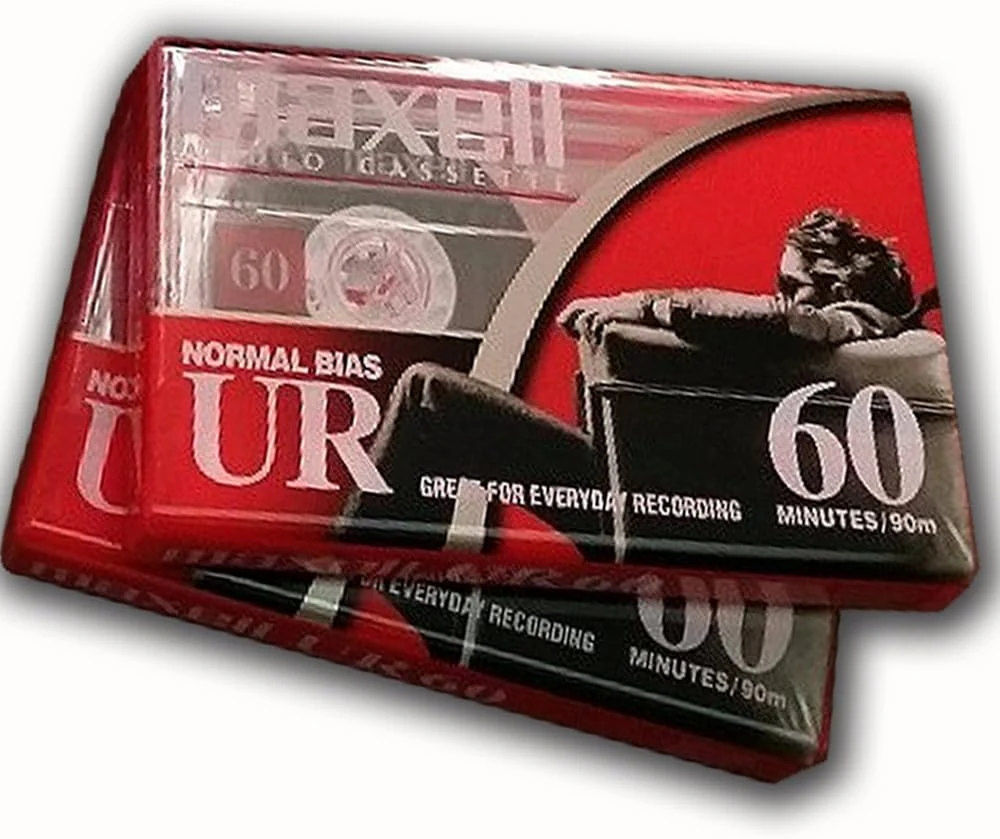 Maxell Audio Cassette - Blank Media, Cassette, Red, 60 Min, Pack of 10