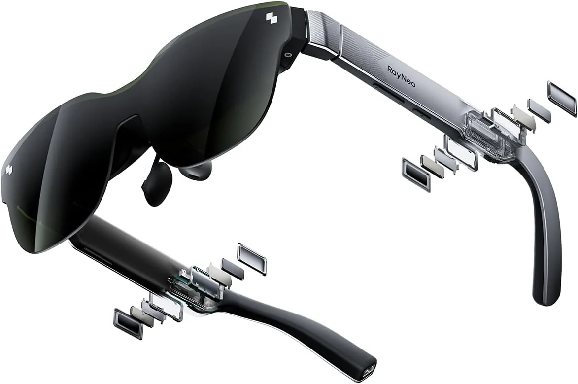 RayNeo Air 3s AR/XR Glasses, 201" at 6m, 120Hz FHD HueView Display, portable AR video eyewear glasses