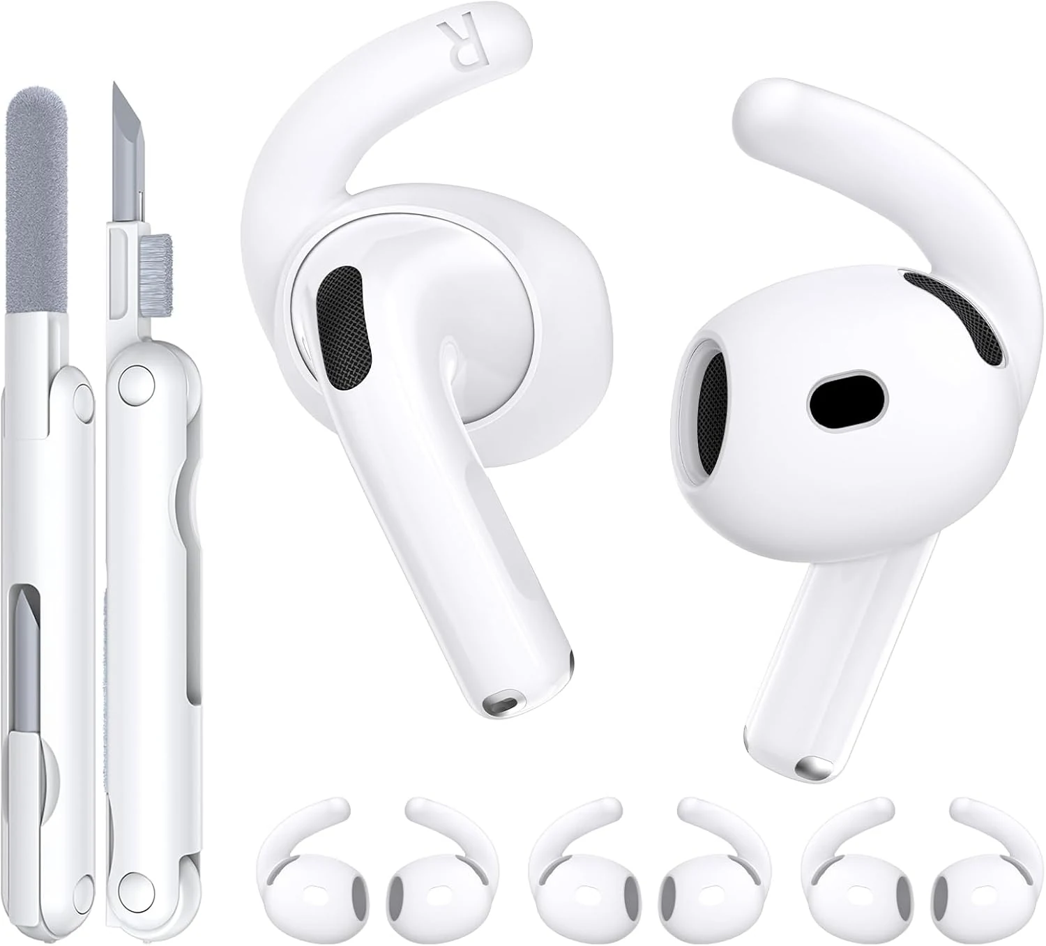 for AirPods 4 Ear Tips TNSNK 4 Paris Anti-Slip Sport Ear Hooks Soft Silicone Ear Grips