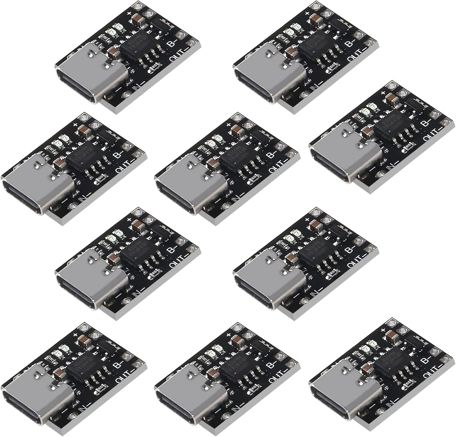 UMLIFE 10 Pack Ultra-mini USB Type C 3.7V Lithium Battery Charger Board
