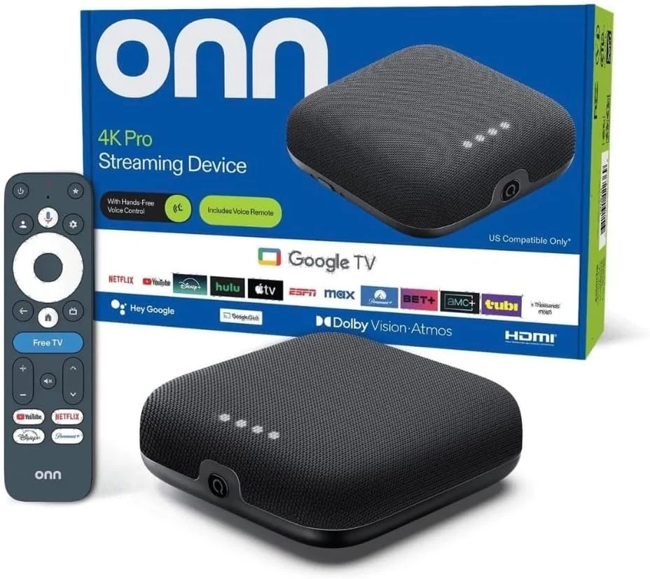 IT'S BRAZILIAN onn 4K Pro Streaming Device, Google TV with Gemini