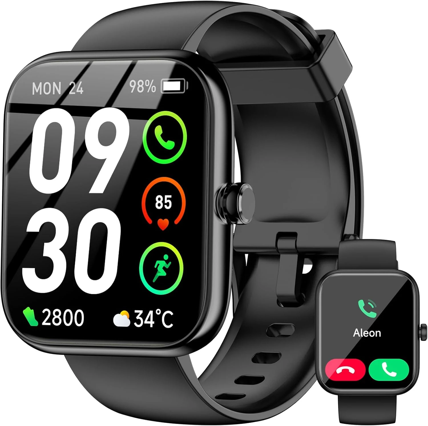 BOOOMIC Smart Watch with Alexa Built-in, 1.83" HD Touchscreen Fitness Tracker