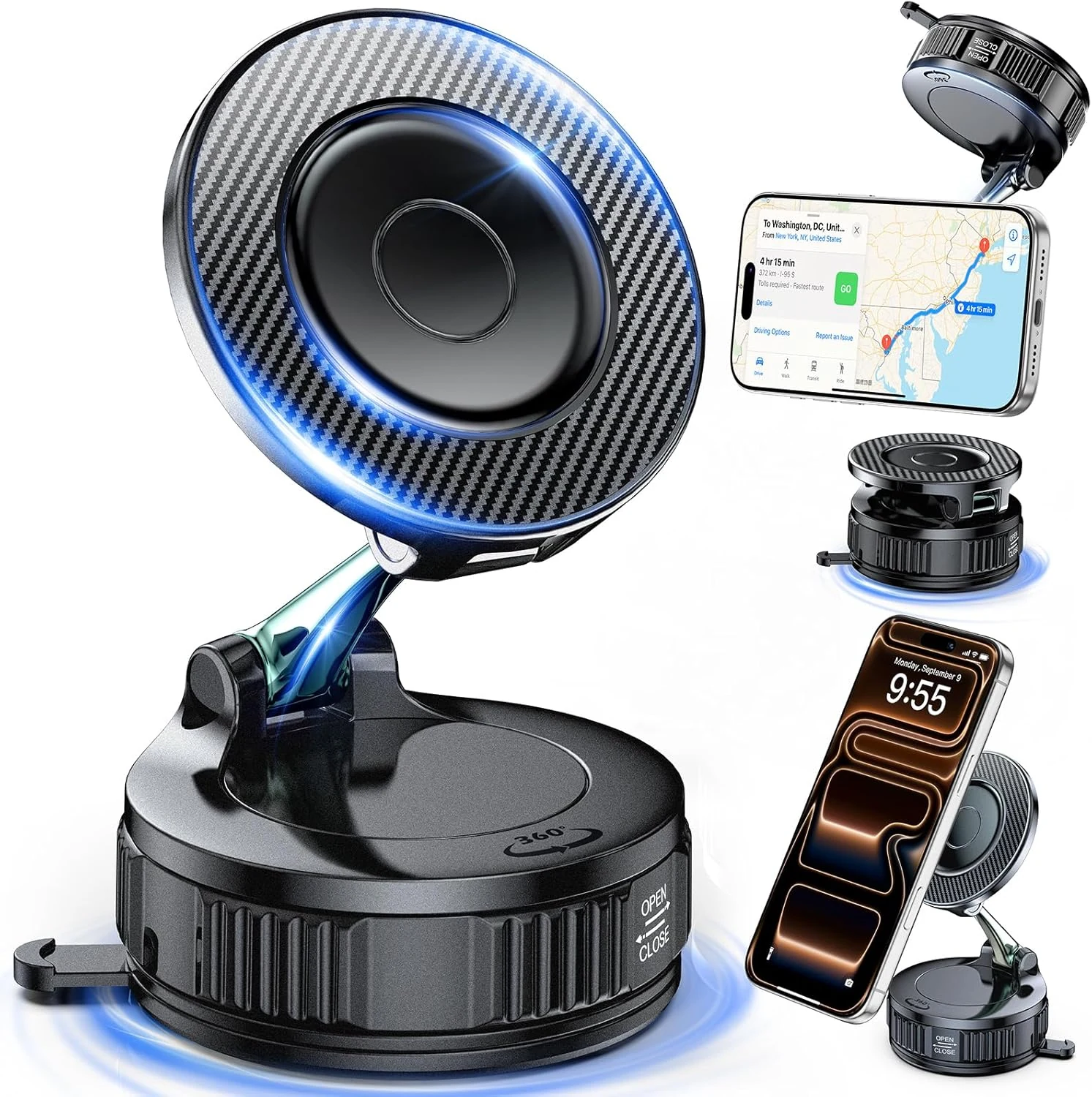 EGV Car Phone Holder for Magsafe (Carbon Fiber)