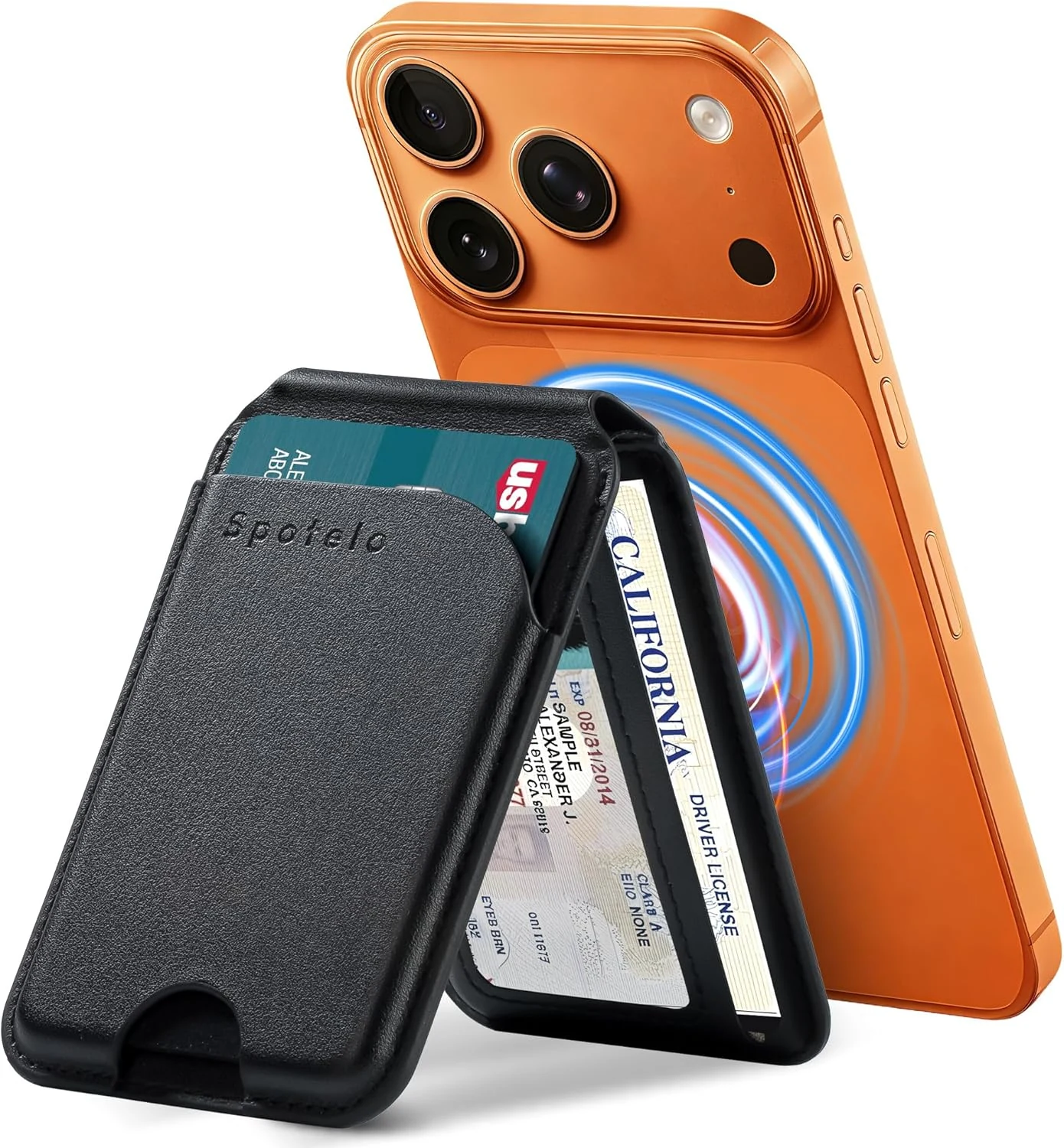 for MagSafe Wallet with Stand, Adjustable Stand Magnetic Wallet for iPhone