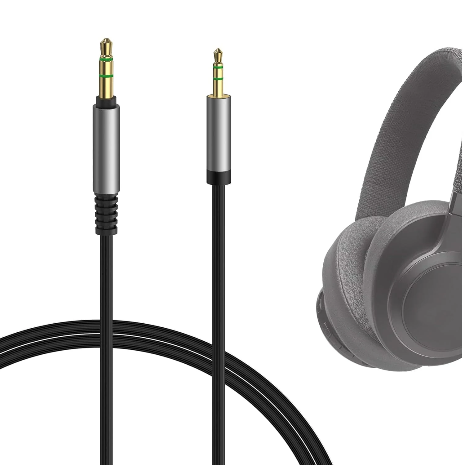 GEEKRIA Audio Cable Compatible with JBL 770NC/760NC, Live 660NC/500BT, Synchros S700/ S500/E50BT Headphones, 2.5mm to 3.5mm Replacement Stereo Cord (4 ft/1.2 m)