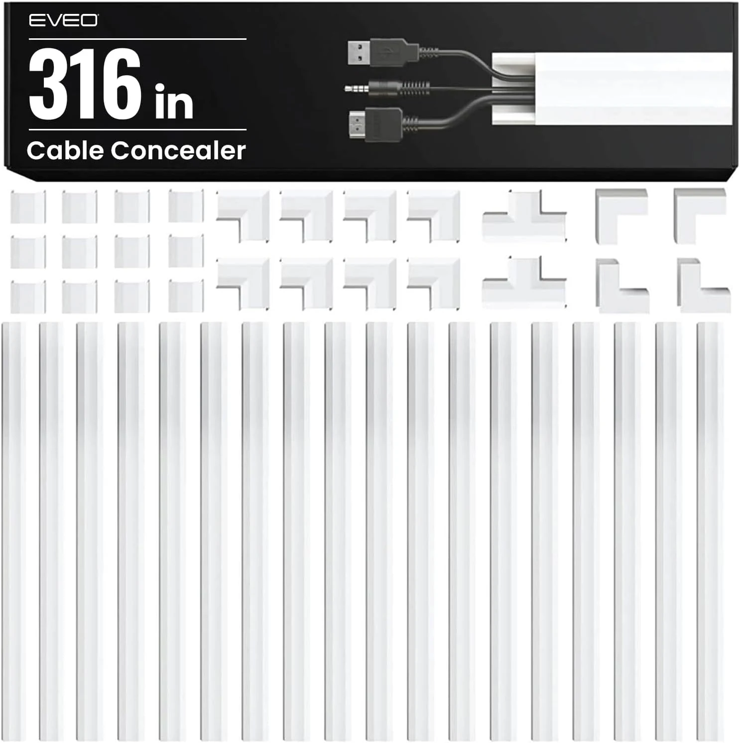 EVEO Cable Hider Wall 306”
