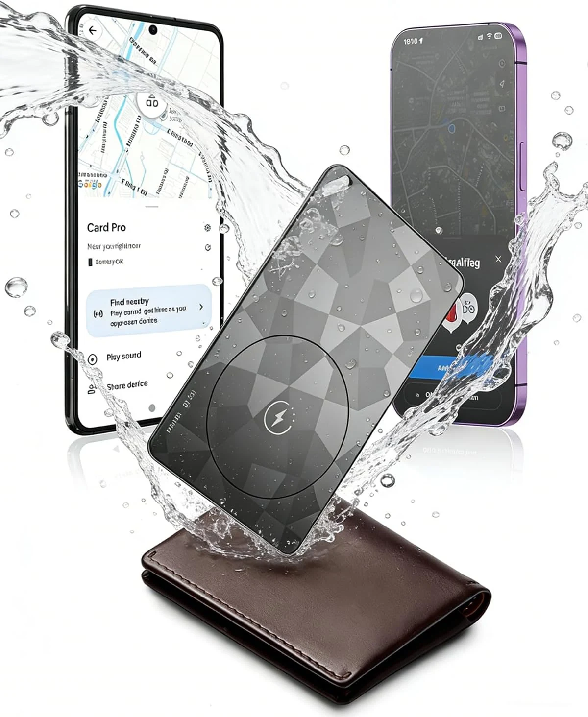 2026 Wallet Tracker Card (iOS and Android) Slim Tracking Card, 6-12 Years Battery Bluetooth Smart Card