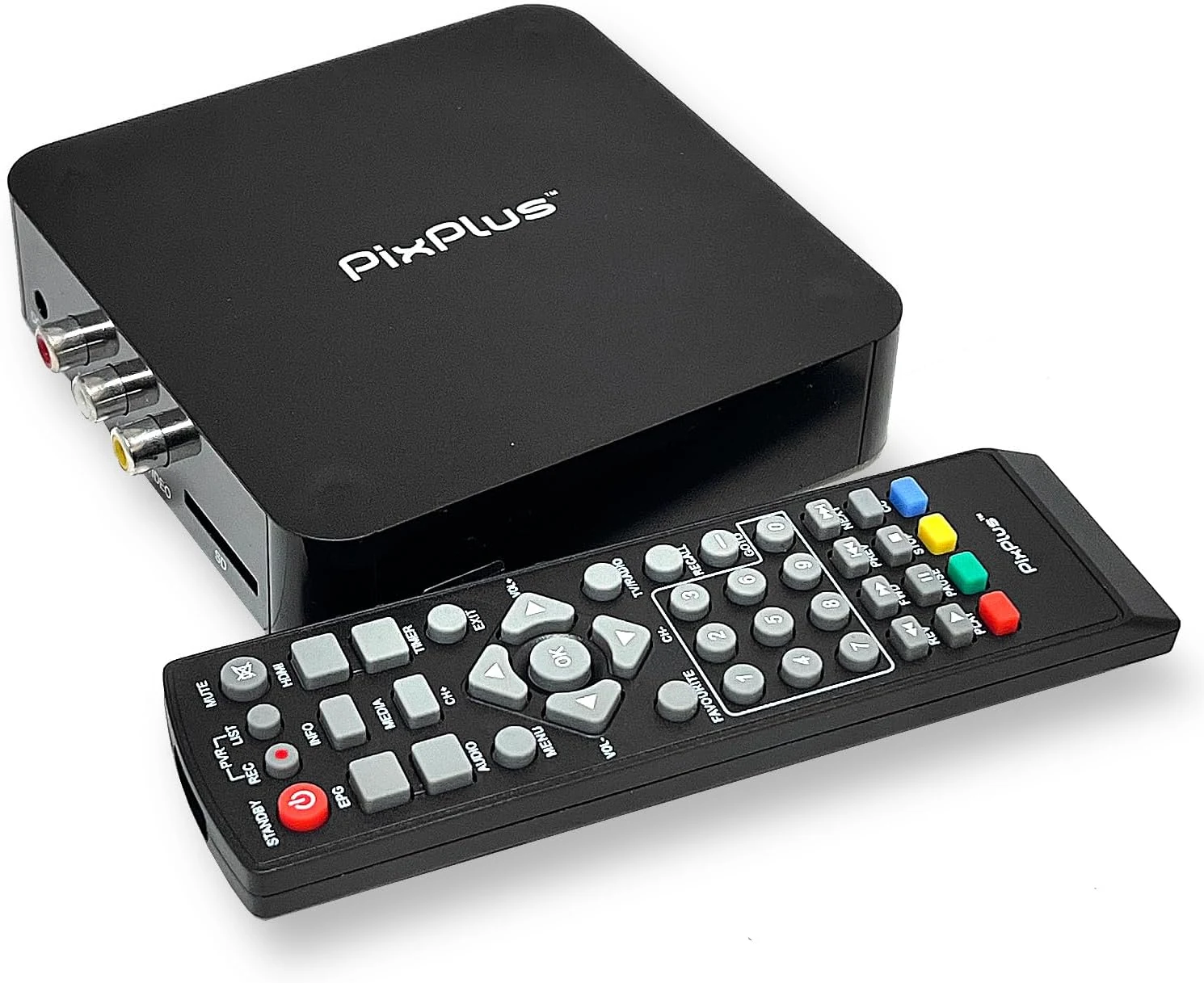 PixPlus ATSC Digital Converter Box for TV, HDMI Cable Recording (64GB)