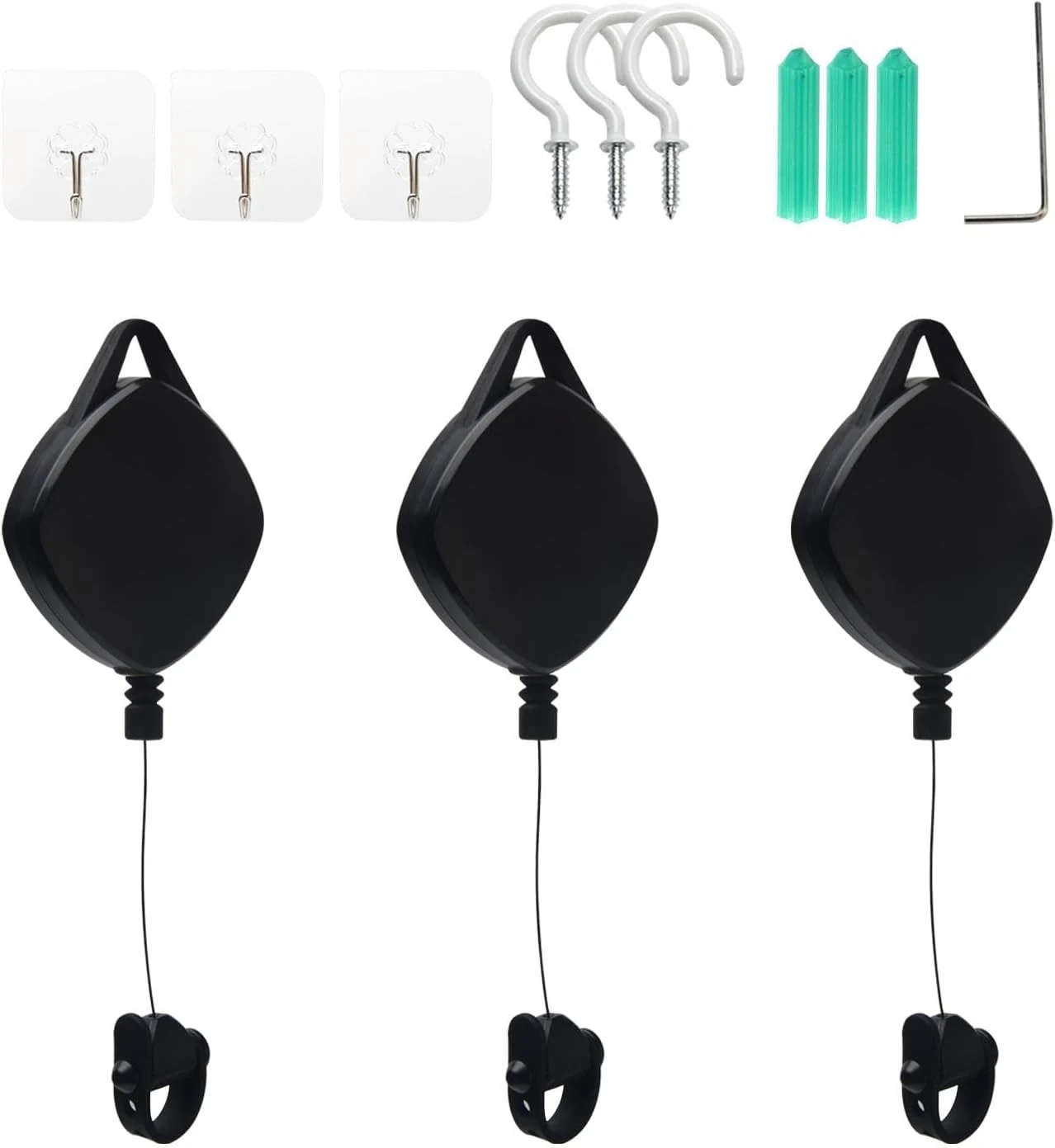 CALIDAKA VR Cable Management 3Packs Retractable Ceiling Pulley System Compatible with Oculu-s Rift S/PS VR/Viv E