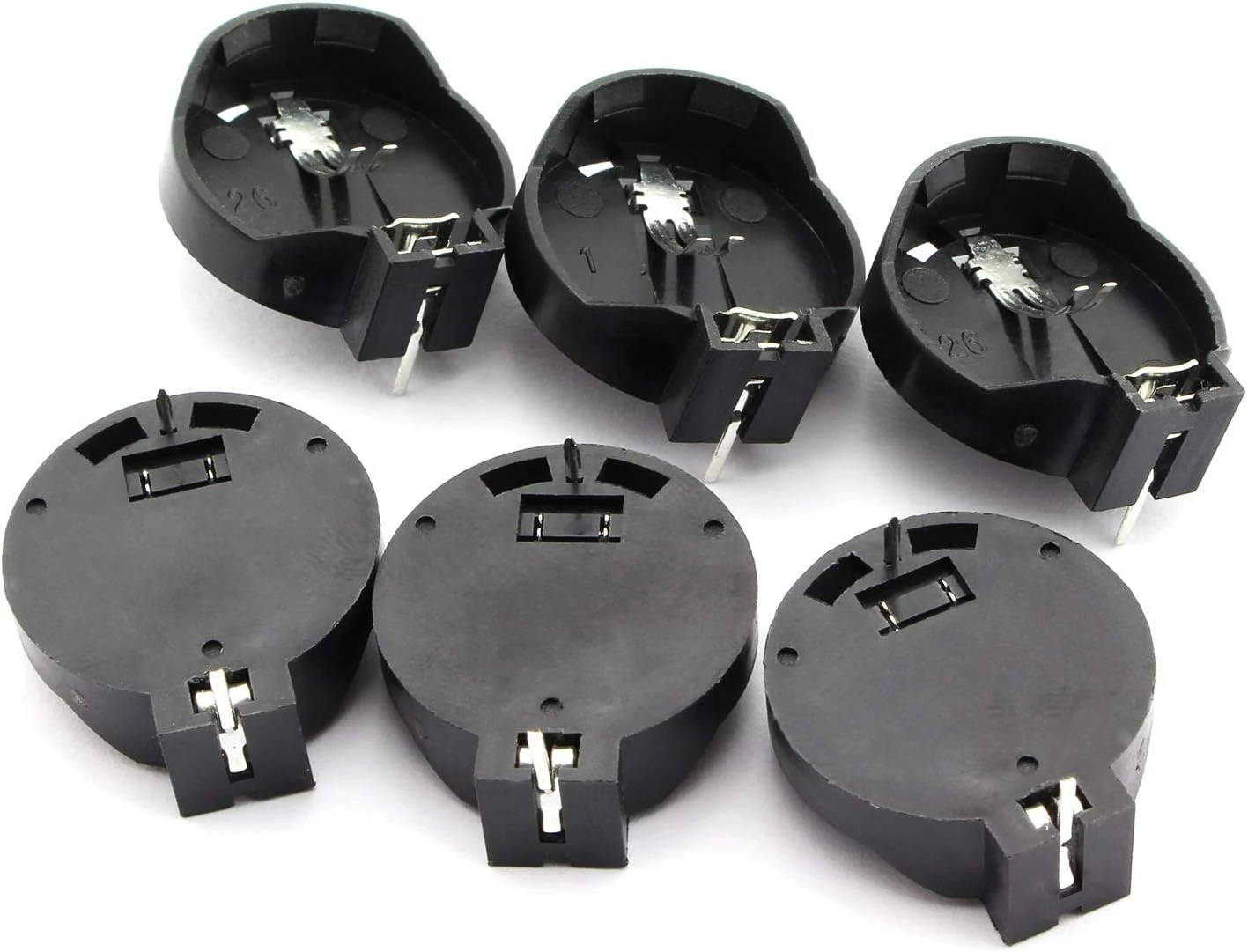 10pcs CR2032 Button Battery Holder 2 Pin DIP Coin Cell Battery Socket