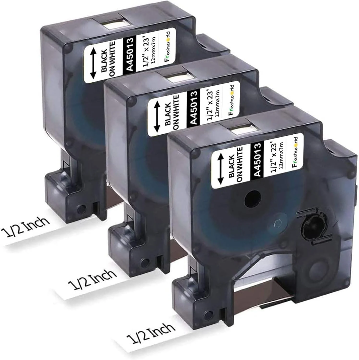 Freshworld 3-Pack Label Maker Tape Compatible with DYMO D1 Label Tape