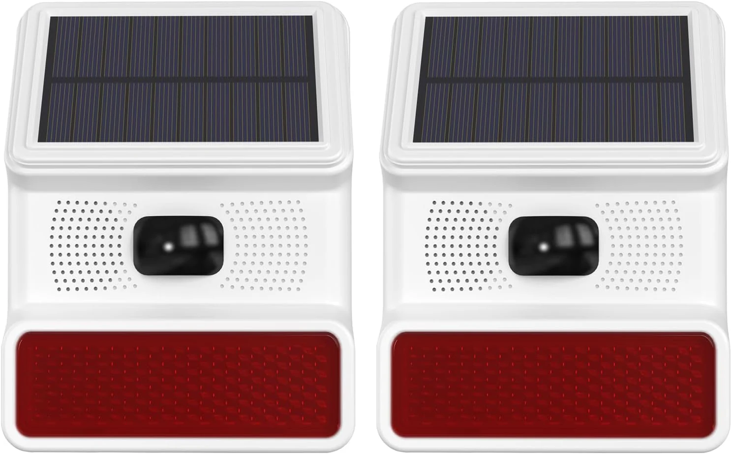Solar Driveway Alarm Wireless Motion Sensor Alarm, 120dB Outdoor Waterproof Siren Alert Motion Detector System, Security Entry Chime for Yard Farm Garage Woods, Bear Deterrent (2 Pack)