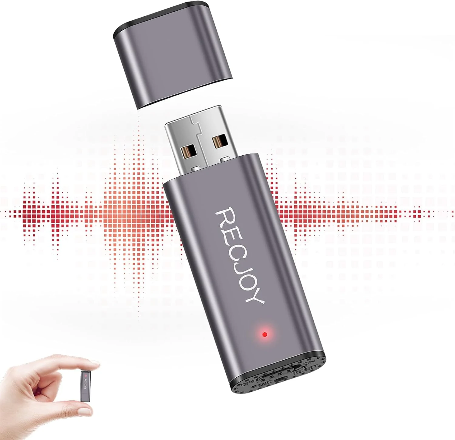 64GB Digital Voice Recorder USB Recording Device with 750Hrs Storage Capacity Voice Activated Recorder