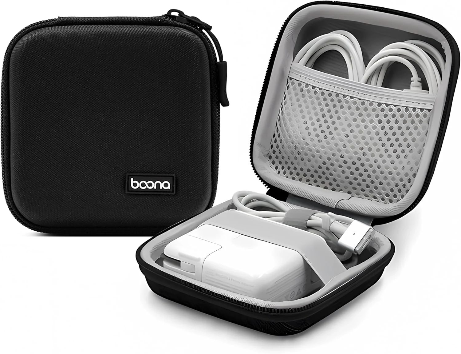 Small Travel Carrying Storage Case, 4.4"x4.4" Charger Organizer, Pouch compatible