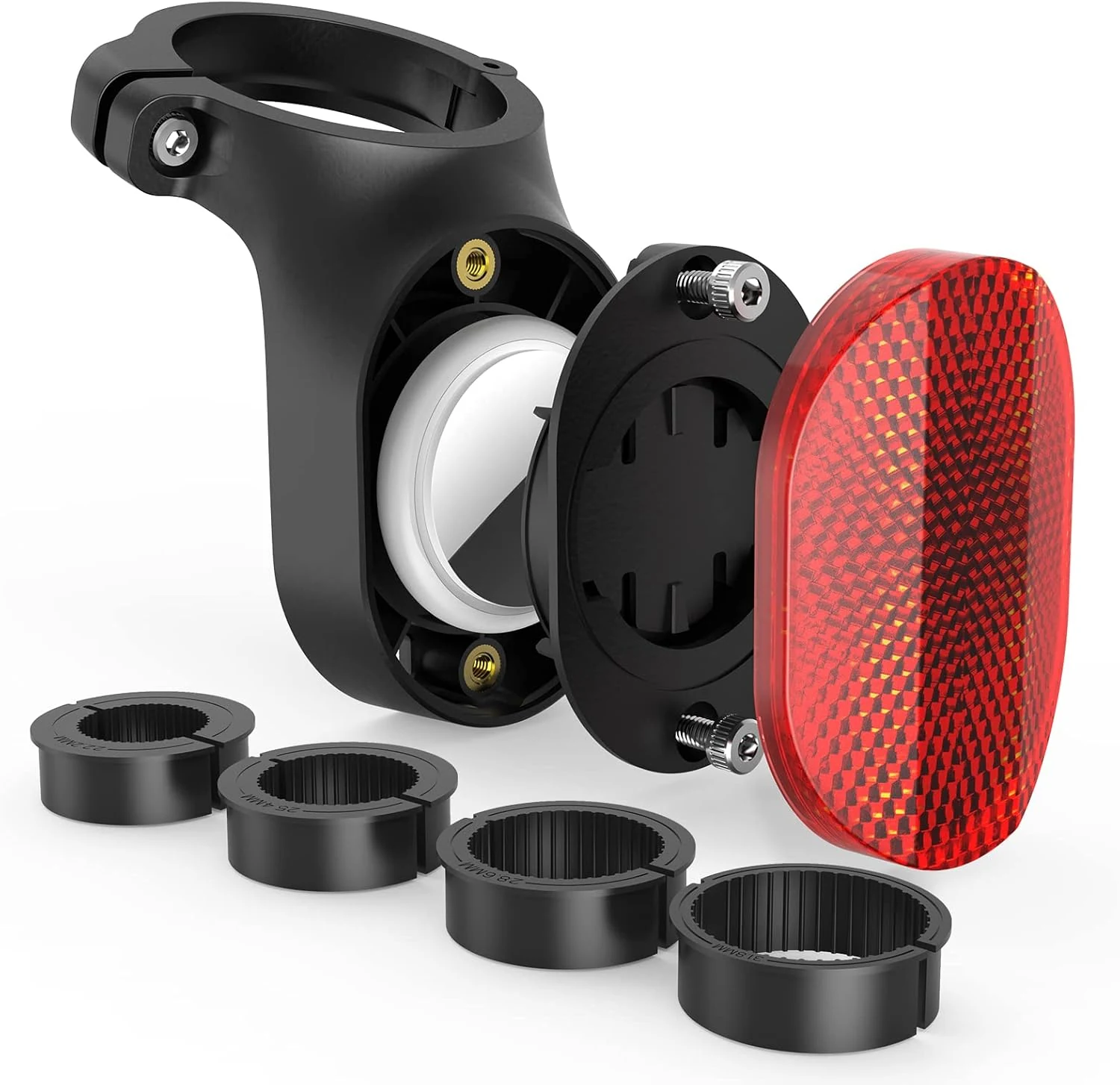 Airtag Bike Mount, Hidden Bicycle Seatpost Mount Compatible with Apple Airtags & Garmin Varia