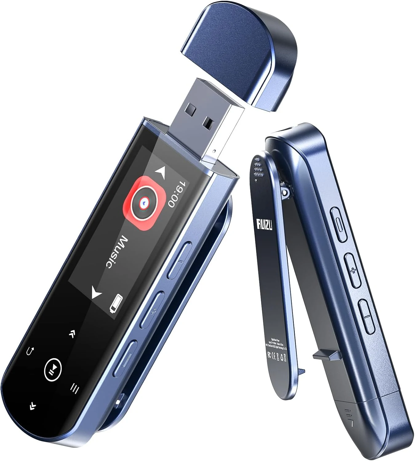 RUIZU 64GB USB MP3 Player with Bluetooth 5.3, Clip Jam