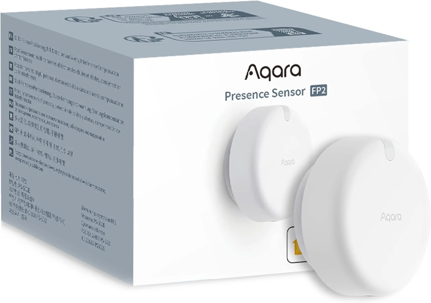 Aqara Presence Sensor FP2, mmWave Radar Wired Smart Motion Sensor, Zone Positioning, Multi-Person & Fall Detection