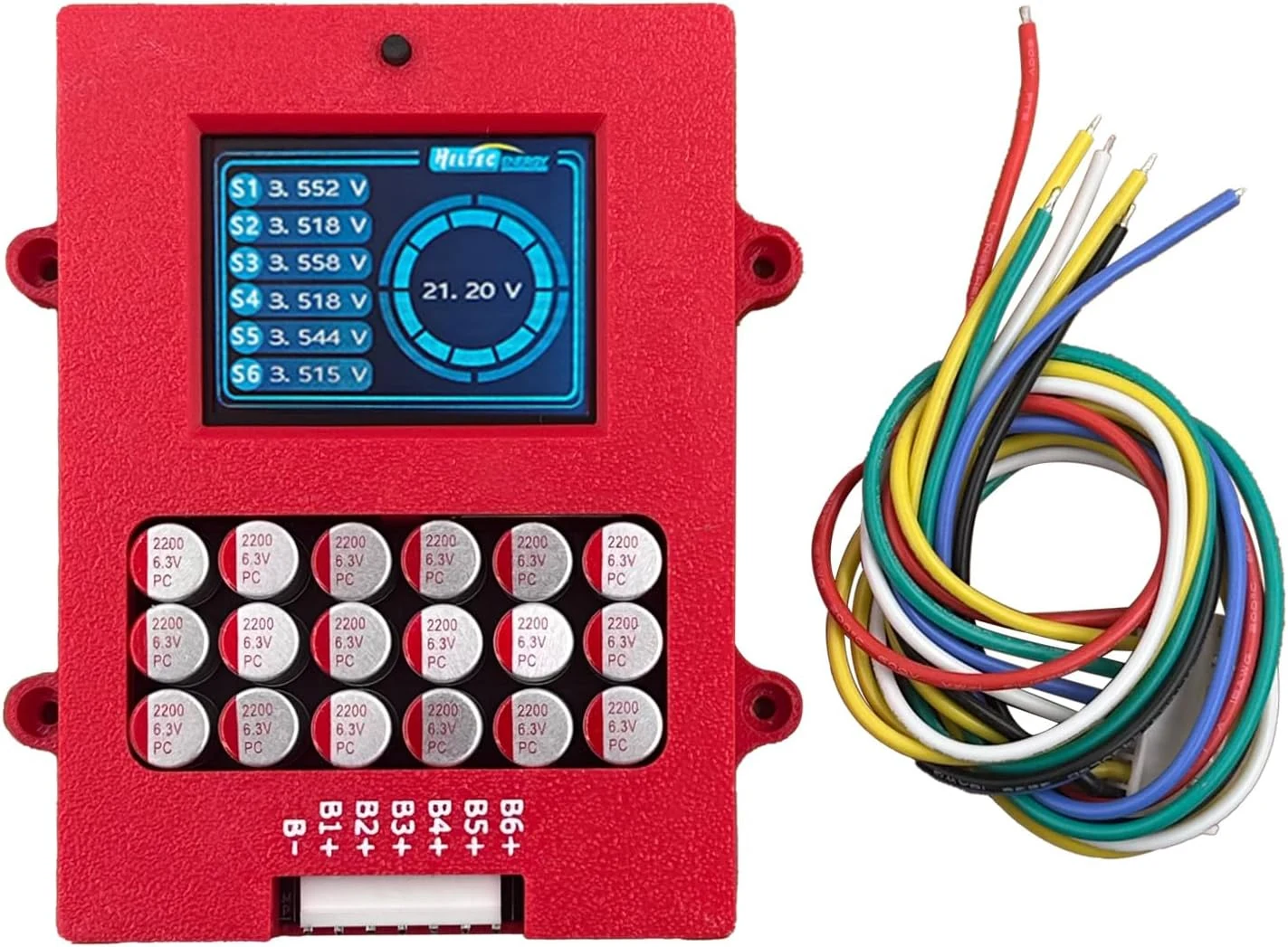6S 5A Active Balancer with Voltage Display Lifepo4 Equalizer Lipo/LTO Battery Voltage Tester (6S LTO Balancer)