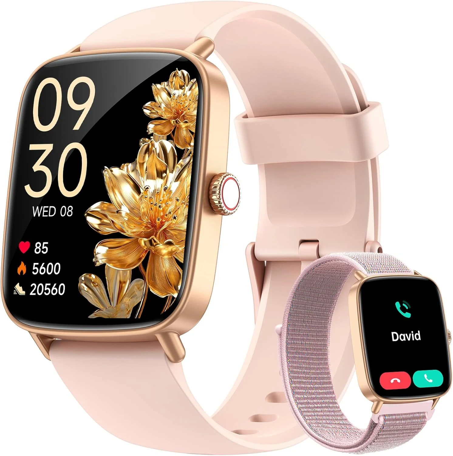 Smart Watch for Women, 1.85" HD AMOLED Fitness Tracker (Answer/Call) with 24/7 Heart Rate/Sleep/SpO2 Monitor