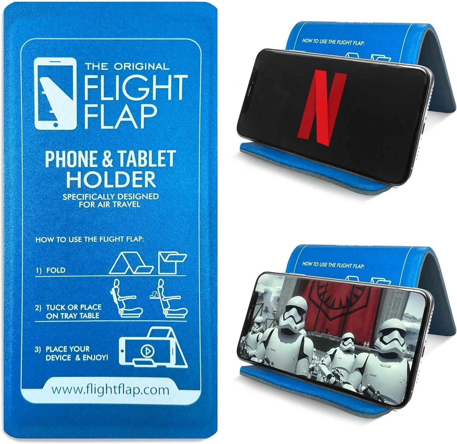 Flight Flap Airplane Phone Holder, Flexible Cell Phone Holder, Folding Cellphone Stand