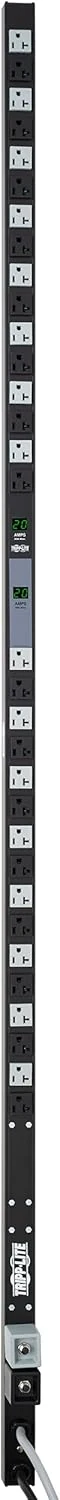 Tripp Lite Metered PDU, 20A Dual Circuit, 32 Outlets (5-15/20R), 120V, L5-20P/5-20P, 10 ft. Cord, 0U Vertical Rack-Mount Power (PDUMV40)