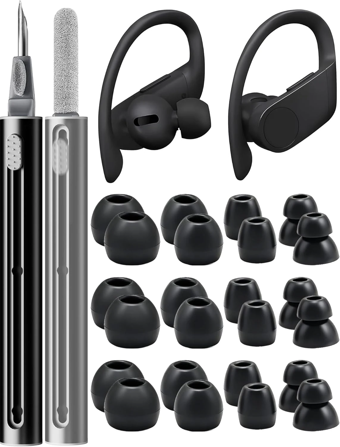 12 Pairs Replacement Ear Tips for Beats Powerbeats Pro/Flex/X Earbuds