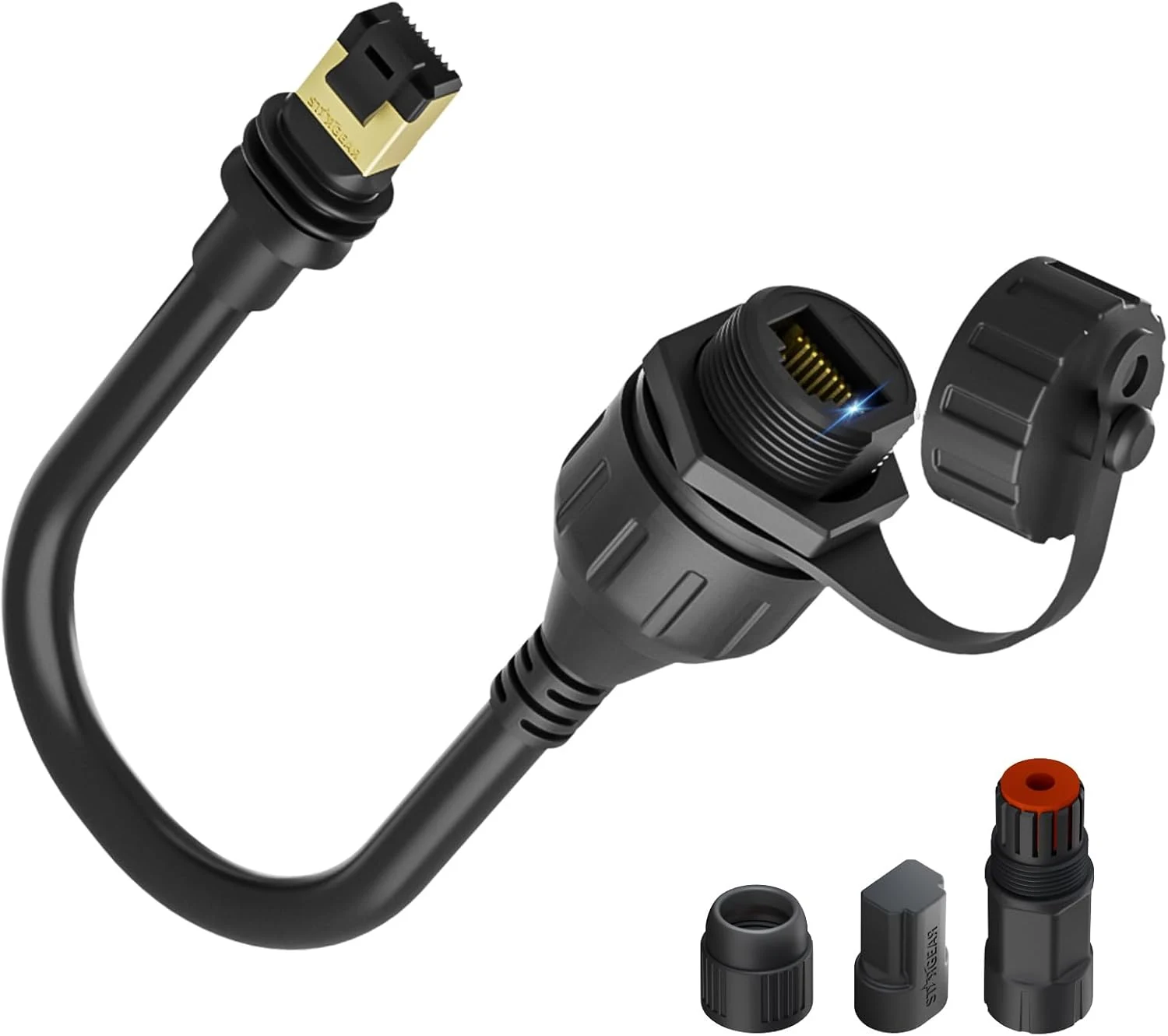 Starlink Ethernet Adapter for Gen 3/Mini, 1FT Waterproof Starlink Cable RJ45 Coupler, Starlink Mini Ethernet Cable Extension, Compatible with Starlink Standard 4/4X/Gen 3 Dish and Router 3