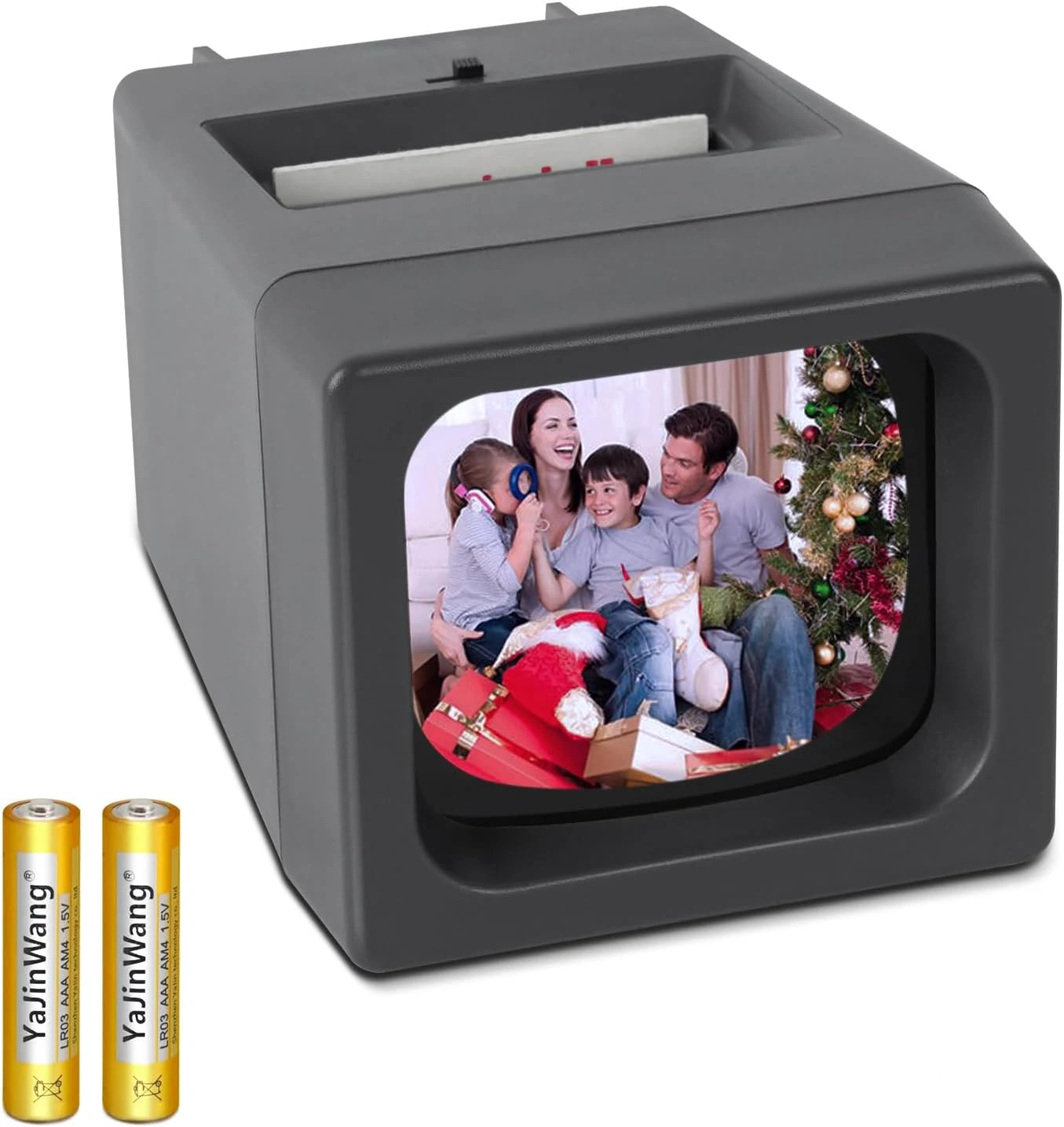 35 mm Film & Slide Viewer, 2X LED Illuminated Viewing Slide Projector for Old Slides and 35mm Film Negatives