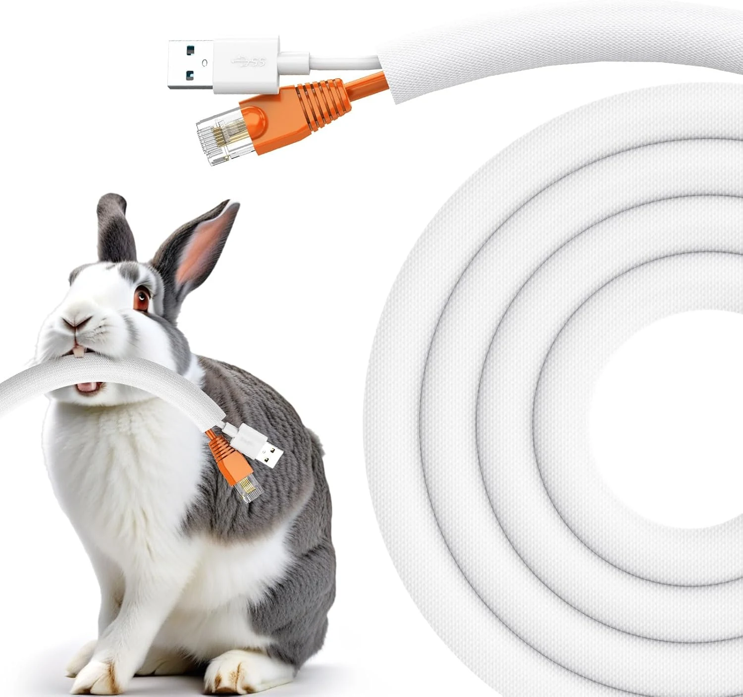 UOMTFAI Dog and Cat Cord Protector 10ft (3/8 inch)