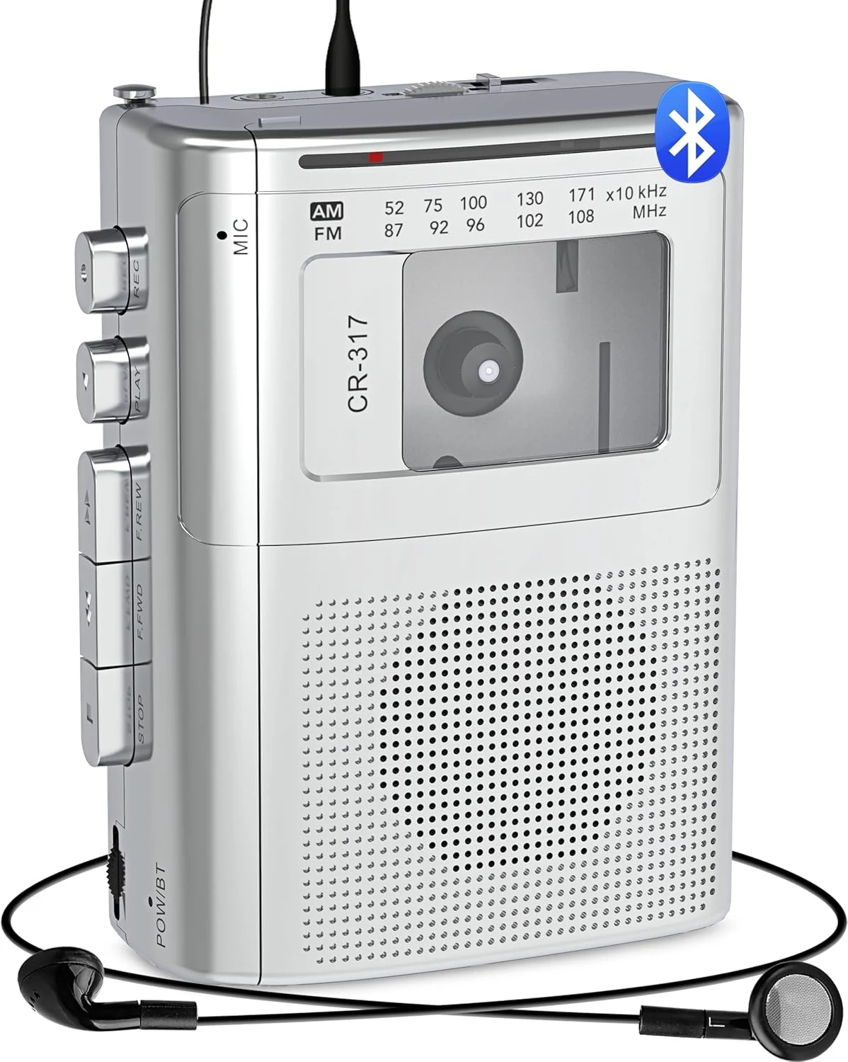 Gracioso Bluetooth Cassette Player Recorder with Bluetooth Transmitter, AM FM