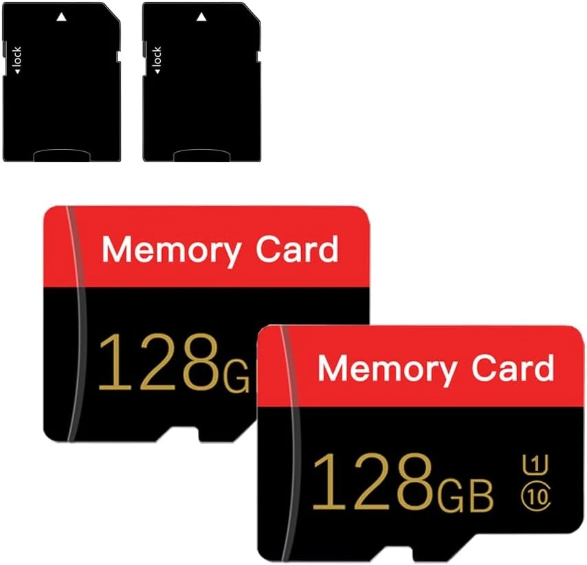 ESHAKHARE 2 Pack Micro Memory Card 128 GB with Adapter (C10/U1/UHS-I/A1)