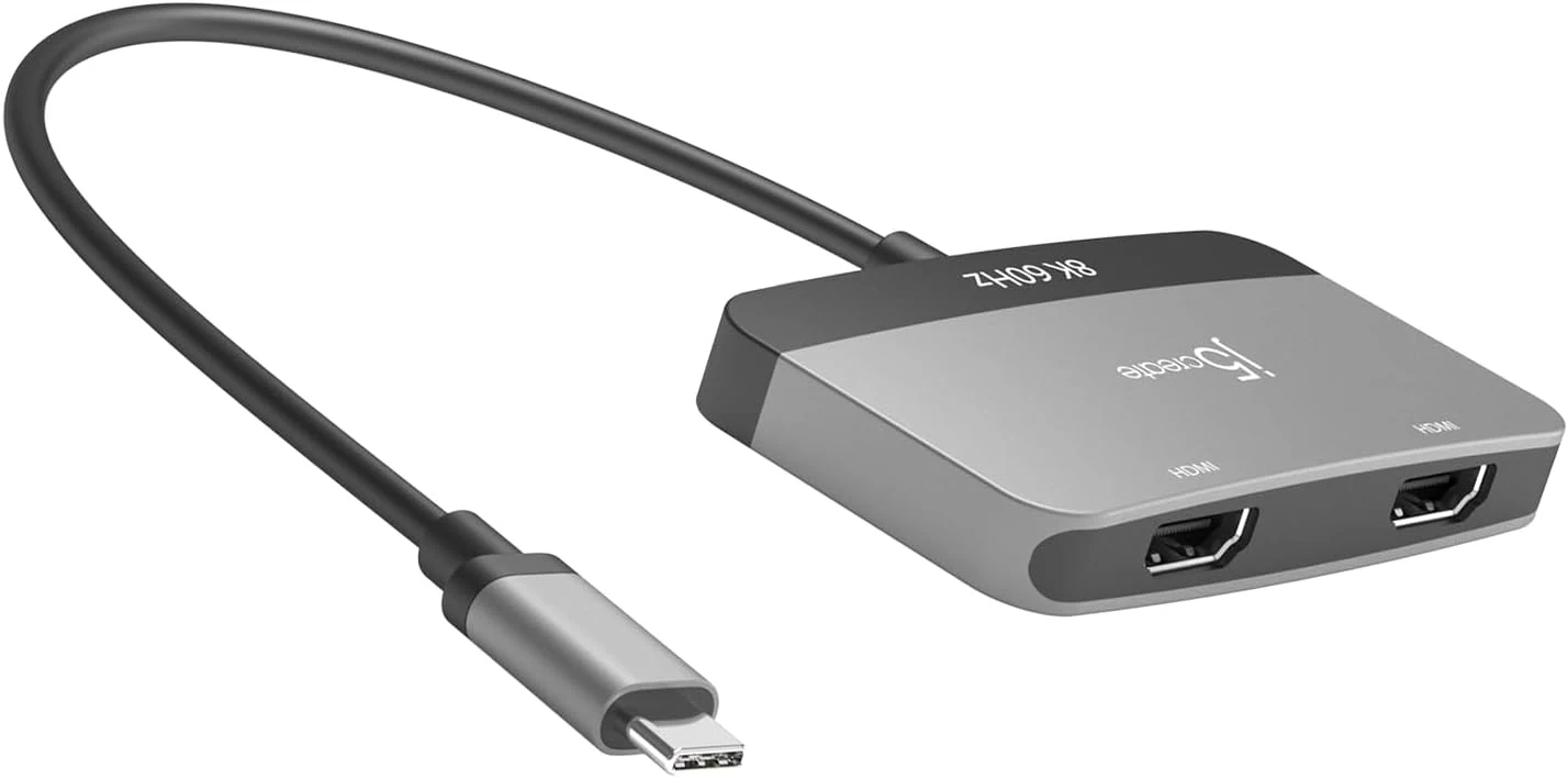 j5create 8K USB Type C to Dual HDMI Display Adapter (JCA465)