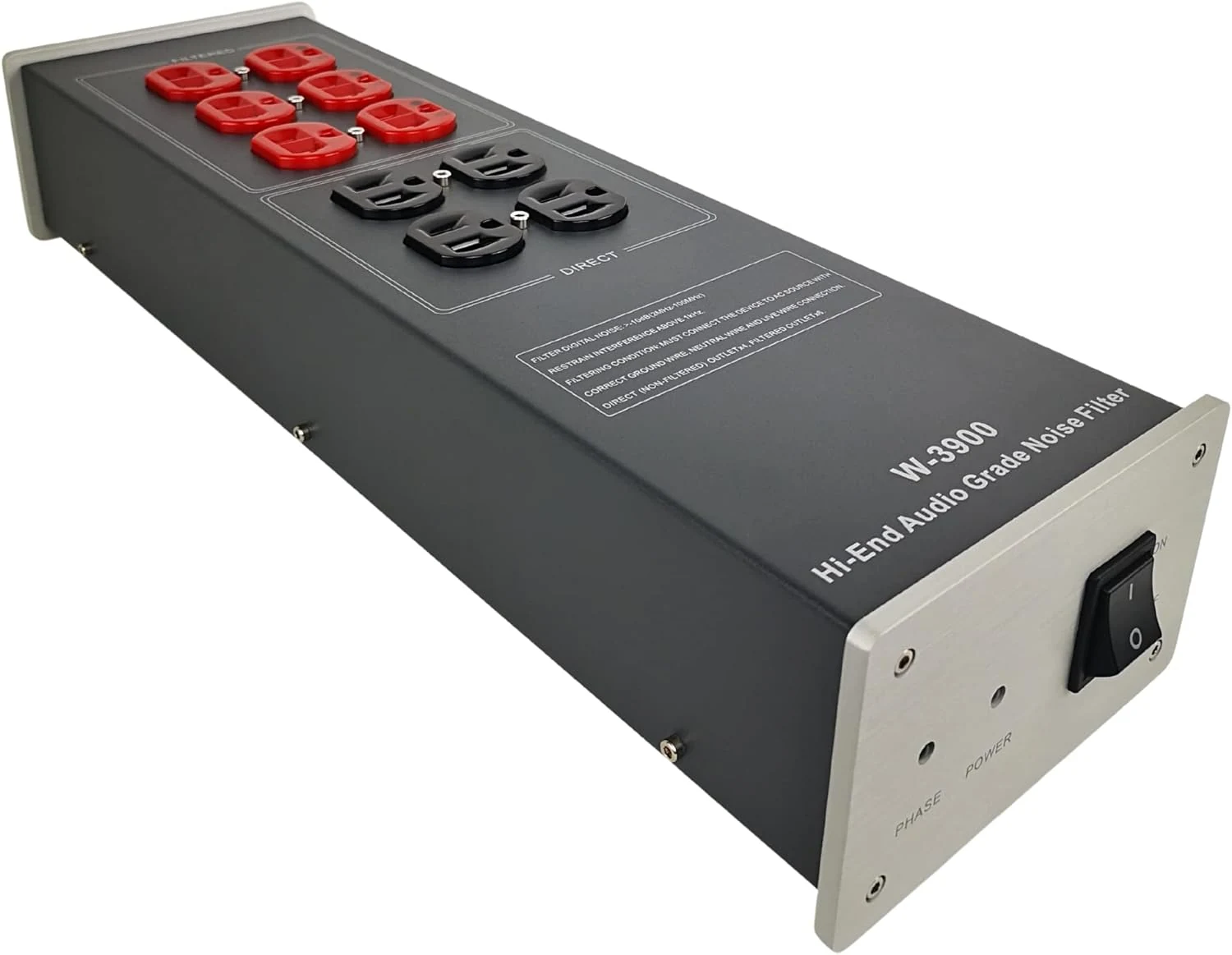 WAudio W-3900 AC Power Filter Power Conditioner with Surge Protection