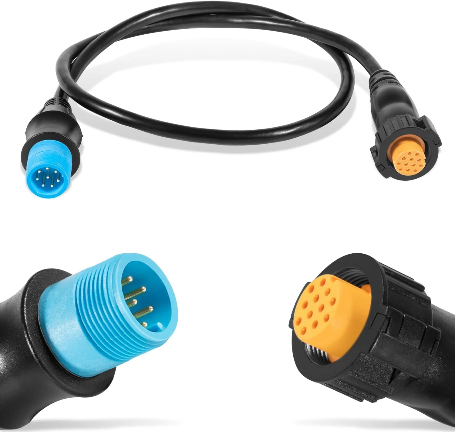 010-12122-10 Adapter, 8-Pin Transducer to 12-Pin Sounder Adapter Cable XID Compatible with Garmin