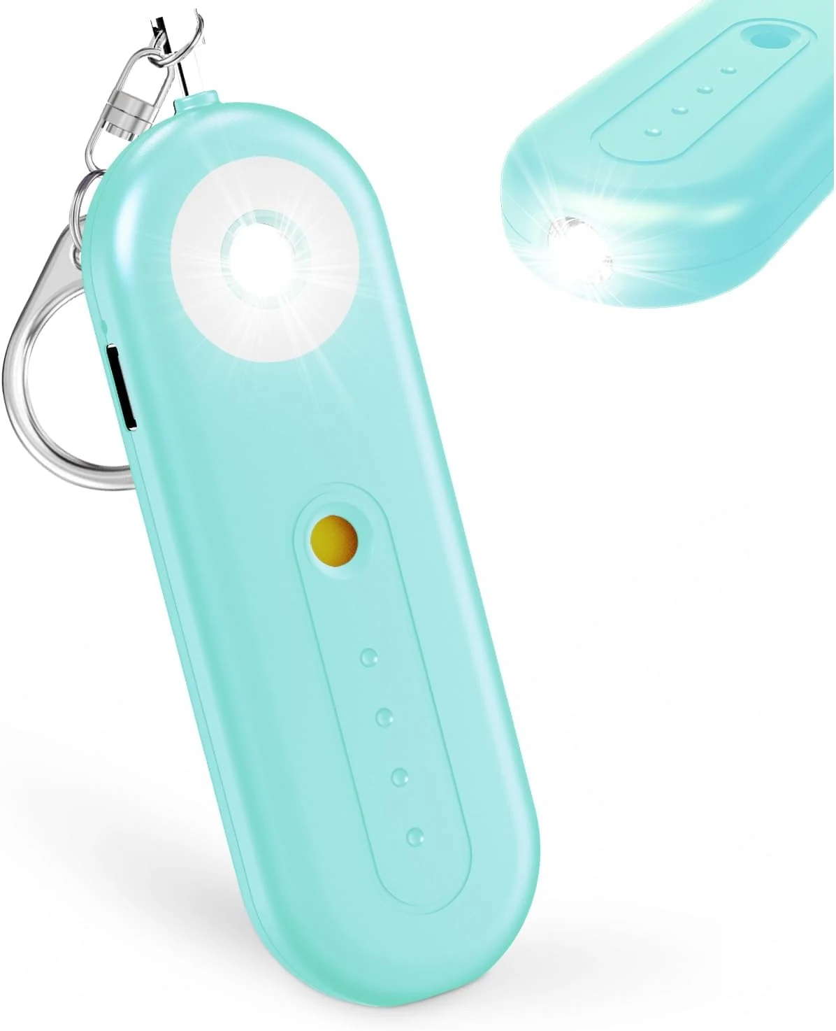 Rechargeable Personal Safety Alarm for Women (130dB Keychain Siren with SOS Strobe)