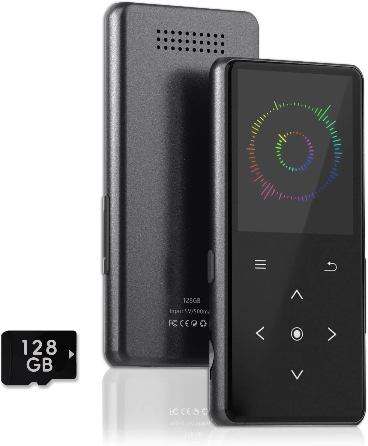 128GB MP3 Player with Bluetooth, Portable Music Player with Built-in Speaker